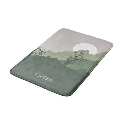Aangepaste naam Natuur Illustratie Badmat (Gekanteld)