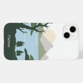 Aangepaste naam Natuur Illustratie Case-Mate iPhone Case (Achterkant (horizontaal))