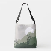 Aangepaste naam Natuur Illustratie Crossbody Tas (Achterkant)