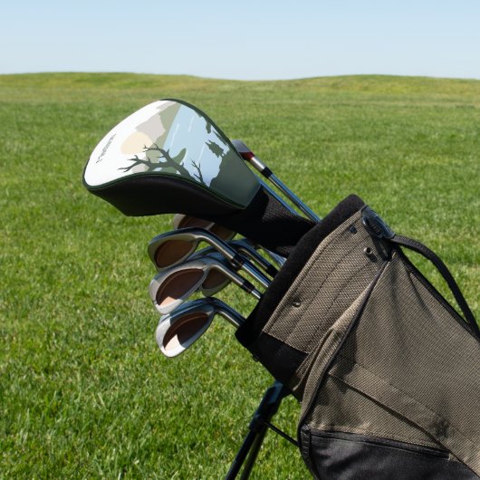 Aangepaste naam Natuur Illustratie Golfheadcover (Insitu)