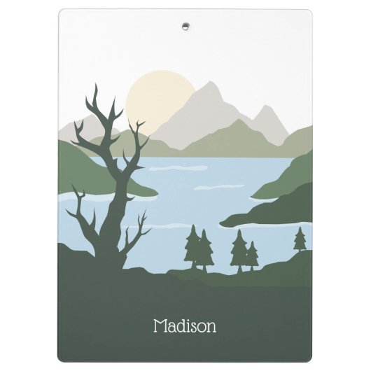 Aangepaste naam Natuur Illustratie Klembord (Achterkant)