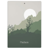 Aangepaste naam Natuur Illustratie Klembord (Achterkant)