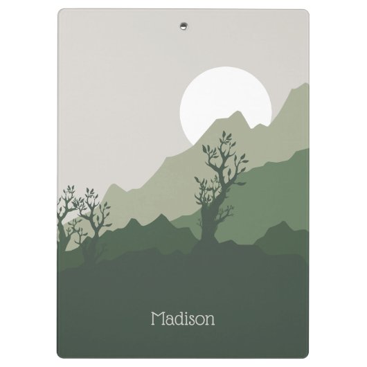 Aangepaste naam Natuur Illustratie Klembord (Achterkant)