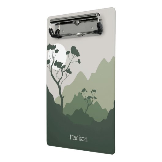 Aangepaste naam Natuur Illustratie Mini Klembord (Angled2)