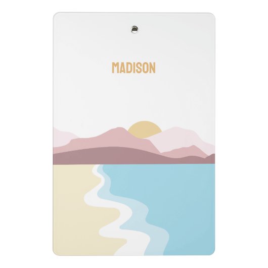 Aangepaste naam Natuur Illustratie Mini Klembord (Achterkant)