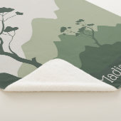 Aangepaste naam Natuur Illustratie Sherpa Deken (3/4)