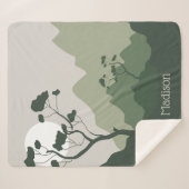 Aangepaste naam Natuur Illustratie Sherpa Deken (Voorkant (horizontaal))