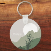 Aangepaste naam Natuur Illustratie Sleutelhanger (Voorkant)