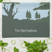 Aangepaste naam Natuur Illustratie Theedoek (Gevouwen)