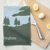 Aangepaste naam Natuur Illustratie Theedoek (Quarter Fold)