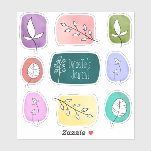 Aangepaste naam Natuur Journal-stickers Sticker (Vel)