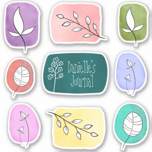 Aangepaste naam Natuur Journal-stickers Sticker (Voorkant)