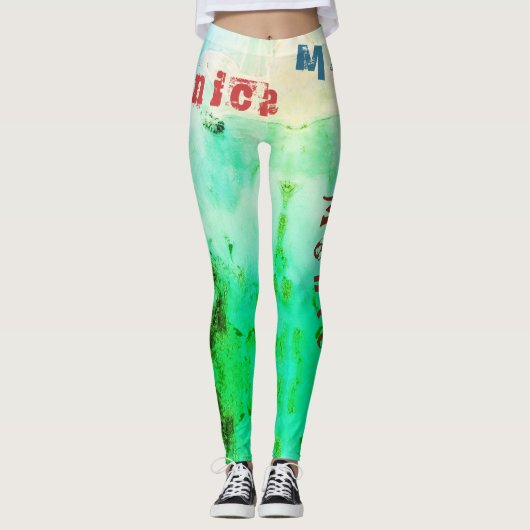 Aangepaste naam Natuur Leggings (Voorkant)