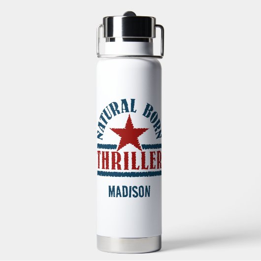 Aangepaste naam natuurlijke Born Thriller Waterfles (Achterkant)