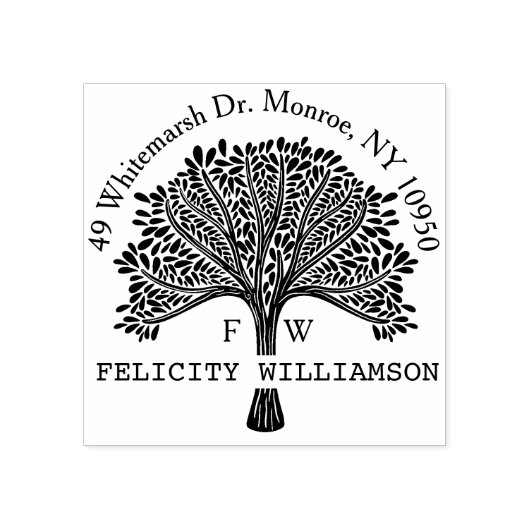 Aangepaste naam Natuurlijke Familie Bouw Adres Rubberstempel (Afrduk)