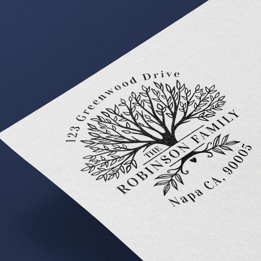 Aangepaste naam Natuurlijke Familie Bouw Adres Rubberstempel