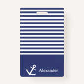 Aangepaste naam Nautical Anchor Badge (Achterkant)