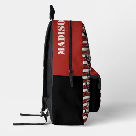 Aangepaste naam Nautical Anchor Bedrukte Rugzak (Links)