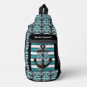 Aangepaste naam Nautical Anchor Sling Bag (Voorkant)