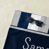 Aangepaste naam Nautical Anchor Strandlaken (In situ)