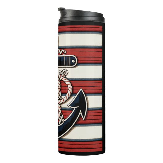 Aangepaste naam Nautical Anchor Thermosbeker (Geroteerd rechts)