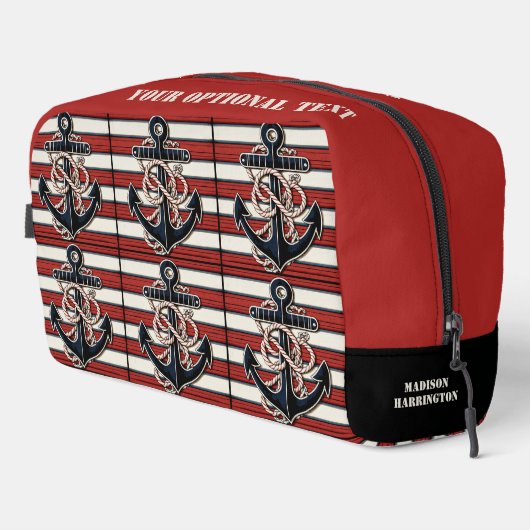 Aangepaste naam Nautical Anchor Toilettasje (Rechterhoek)