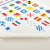 Aangepaste naam Nautical Flags Baby Boy Sherpa Bla Sherpa Deken (3/4)