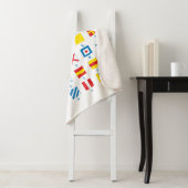 Aangepaste naam Nautical Flags Baby Boy Sherpa Bla Sherpa Deken (In situ)