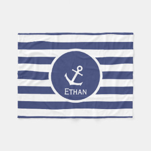 Aangepaste naam Nautical Fleece Blanket