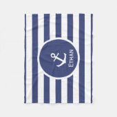 Aangepaste naam Nautical Fleece Blanket (Voorkant)