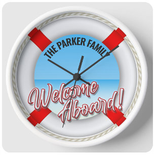 Aangepaste naam Nautical Sailing Lifeguard Buoy Grote Klok