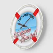 Aangepaste naam Nautical Sailing Lifeguard Buoy Grote Klok (Hoek)