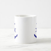 Aangepaste Naam Nautisch Blauw Anker Mok (Center)