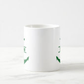 Aangepaste Naam Nautisch Groen Anker Mok (Center)
