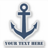 Aangepaste naam nautische anker laptop decal stick sticker (Voorkant)