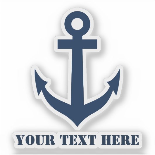 Aangepaste naam nautische anker laptop decal stick sticker (Voorkant)