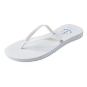 Aangepaste naam Nautische Blauwe Anker Teenslippers (Schuin)