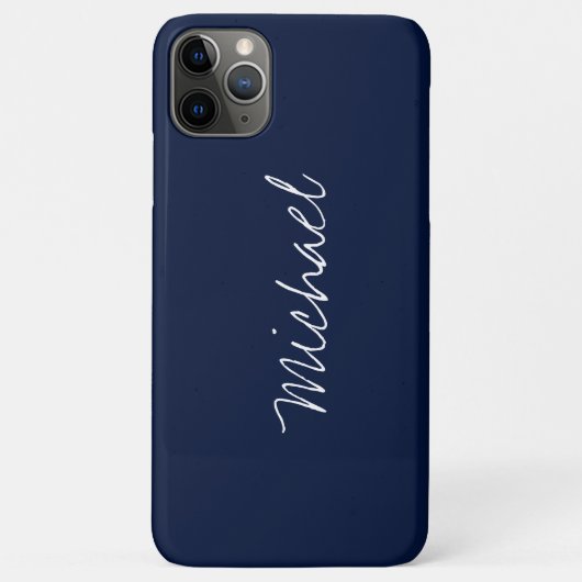 Aangepaste naam Navy Blue Case-Mate iPhone Case (Achterkant)