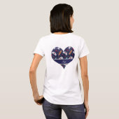 Aangepaste naam navy blue glitter verpleegster pet t-shirt (Achterkant volledig)