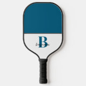 Aangepaste naam Navy Blue Monogram Pickleball Padd Paddle (Voorkant)