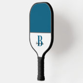 Aangepaste naam Navy Blue Monogram Pickleball Padd Paddle (Links)
