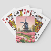 Aangepaste Naam Nederland Windmolens Pokerkaarten (Achterkant)