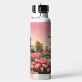 Aangepaste Naam Nederland Windmolens Waterfles (Rechts)