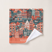 Aangepaste naam Nederlandse huizen Patroon Bad Handdoek (Wasdoekje)