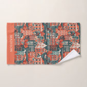 Aangepaste naam Nederlandse huizen Patroon Bad Handdoek (Handdoek)
