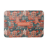Aangepaste naam Nederlandse huizen Patroon Badmat (Voorkant)