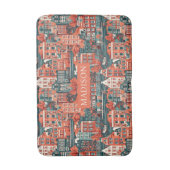 Aangepaste naam Nederlandse huizen Patroon Badmat (Voorkant Verticaal)