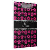 Aangepaste naam neon hot roze glitbloemen klembord (Rechts)