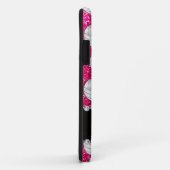 Aangepaste naam neon hot roze glitter volleyballen Case-Mate iPhone case (Achterkant/rechts)