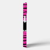 Aangepaste naam neon hot roze glitter zebra diaman Case-Mate iPhone case (Achterkant / Rechts)